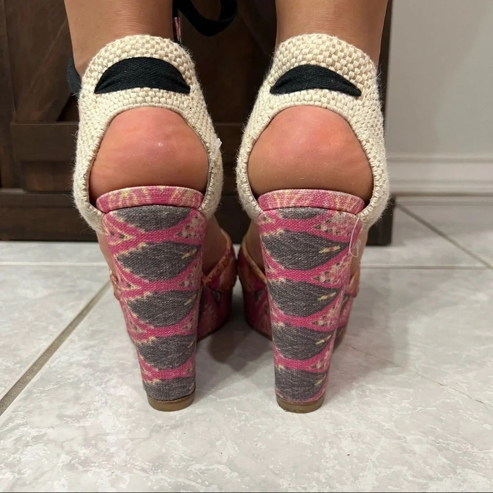 Stuart Weitzman Gladiator Strap Wedge Sandals
